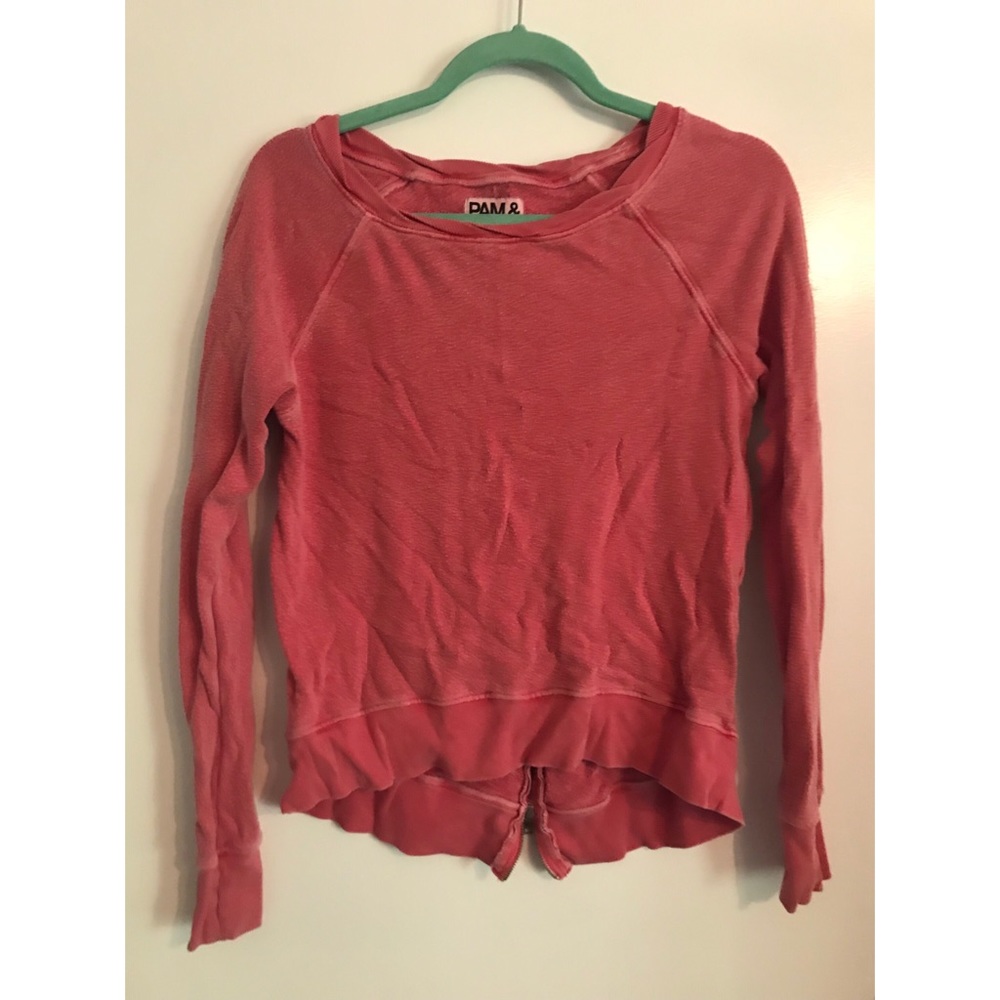 Back zip sweatshirt
